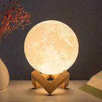D5 Starry Moon Lamp 8Cm - LED Night Light with Stand, Perfect for Bedroom Decor and Gifts thumbnail 2