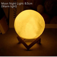 D5 Starry Moon Lamp 8Cm - LED Night Light with Stand, Perfect for Bedroom Decor and Gifts thumbnail 8