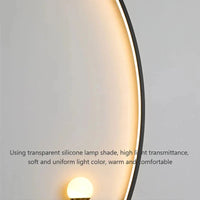 Modern LED Wall Lamp – Minimalist Art Design for Bedroom, Living Room, and Bathroom, Gold/Black thumbnail 6