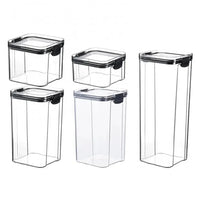 Multipurpose Food Storage Containers Set - Clear Jars with Lids for Cereal, Candy, and Dry Goods thumbnail 3